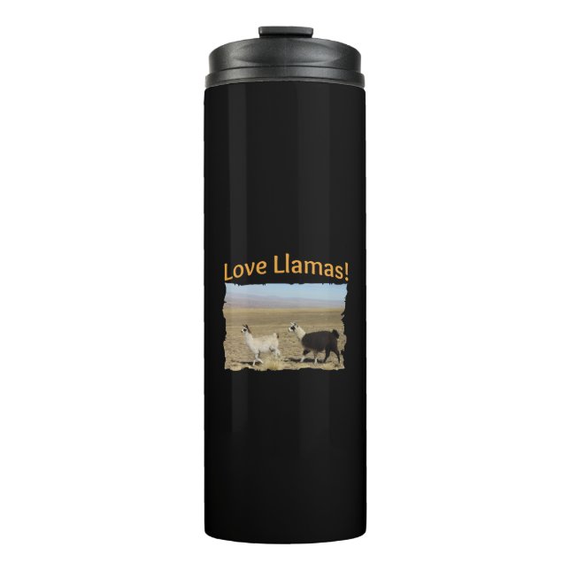 Liebe Llamas - Die besten Freunde Thermosbecher (Vorderseite)