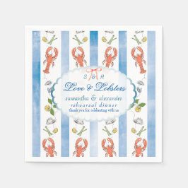 Liebe & Lobster Coquette Hochzeit Probe Dinner Serviette