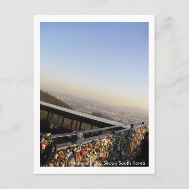 Liebe Locks/Namsan Park, Seoul, Südkorea Postkarte (Vorderseite)