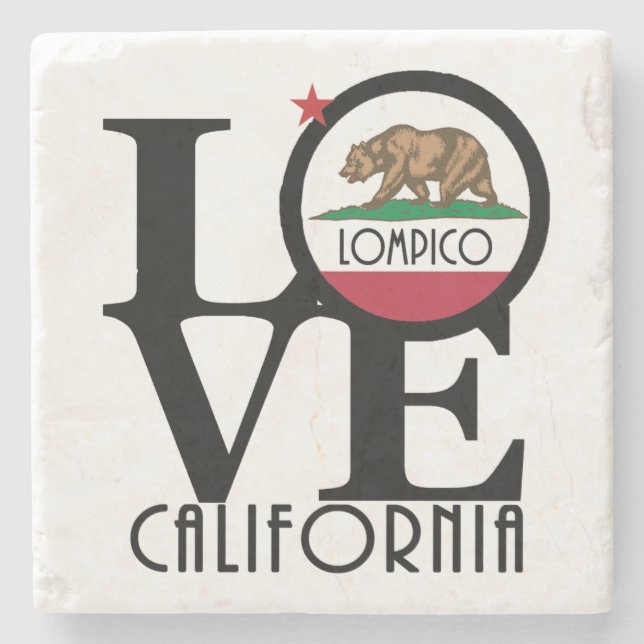 LIEBE Lompico Kalifornien Steinuntersetzer (Vorderseite)