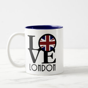 LIEBE London 11oz (britische Flagge) Zweifarbige Tasse