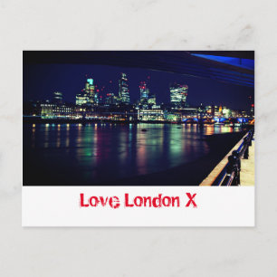Liebe London X - City of London Financial District Postkarte