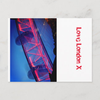 Liebe London X - The London Eye Ferris Wheel Postkarte
