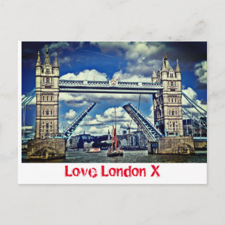 Liebe London X - Tower Bridge Postcard Postkarte