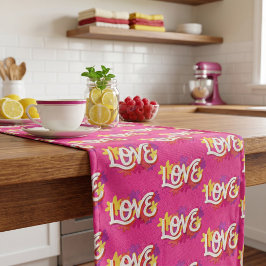 LIEBE Long Table Runner Großer Tischläufer