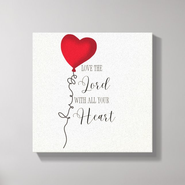 Liebe Lord & Heart Balloon Leinwanddruck (Vorderseite)
