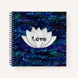 Liebe Lotus Blume Galaxy Notebook Notizbuch