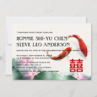 Liebe| Lotus Koi Doppelglückliche Hochzeit