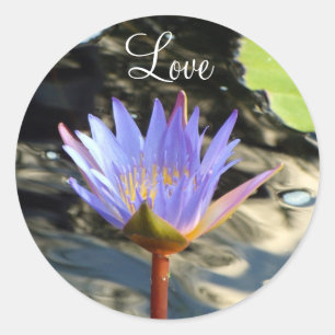 Liebe Lotus Runder Aufkleber