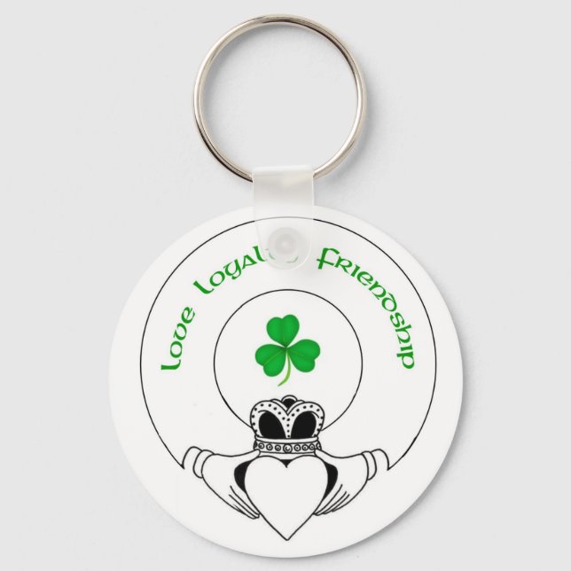 Liebe, Loyalität, Freundschaft Claddah Schlüsselanhänger (Vorderseite)