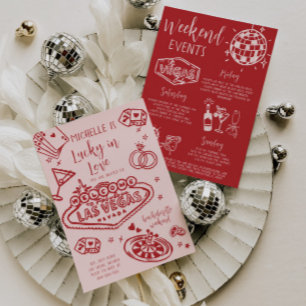 Liebe Lucky Bachelorette Wochenende Party Einladung