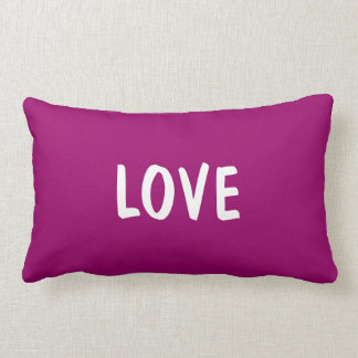 Liebe-lumbales Kissen - lila Traube/Magenta