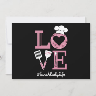 Liebe Lunch Lady Life Funny Valentinstag Geschenke Feiertagskarte