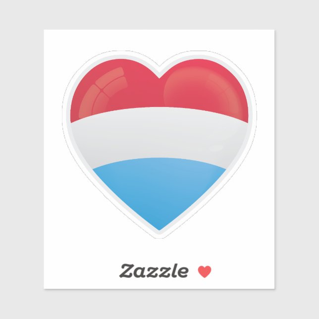 Liebe Luxemburg Aufkleber (Blatt)