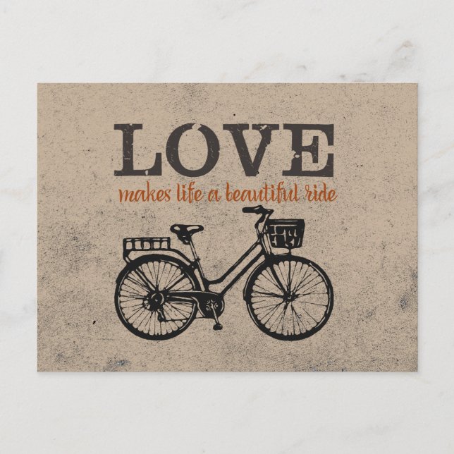 Liebe macht das Leben zu einem wunderschönen Ausfl Postkarte (Vorderseite)