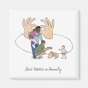 Liebe macht ein ASL-Familienmagazin Magnet