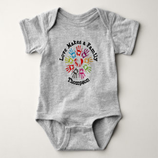 Liebe macht eine Familie - die Parenting Pflege Baby Strampler