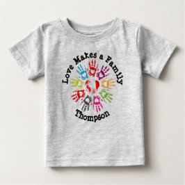 Liebe macht eine Familie - die Parenting Pflege Baby T-shirt