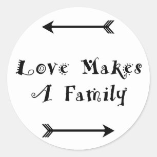Liebe macht eine Familie - die Parenting Pflege Runder Aufkleber