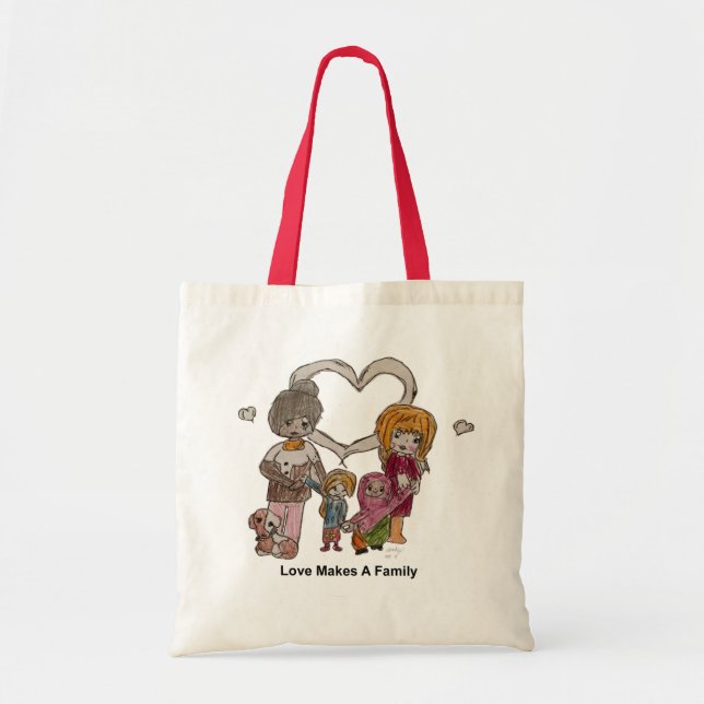Liebe macht eine Familie durch Ainsley--Tasche Tragetasche (Vorne)