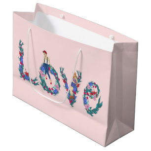 Liebe, Mädchen und Blume Große Geschenktüte
