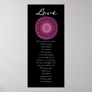 Liebe - magentaroter GänseblümchenWreath - erste Poster