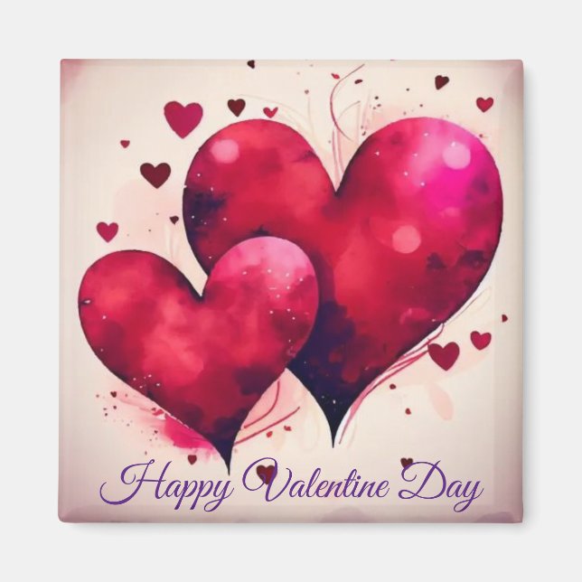 Liebe Magnet Wasserfarbe: Verbreitet die Liebe Die (Vorne)