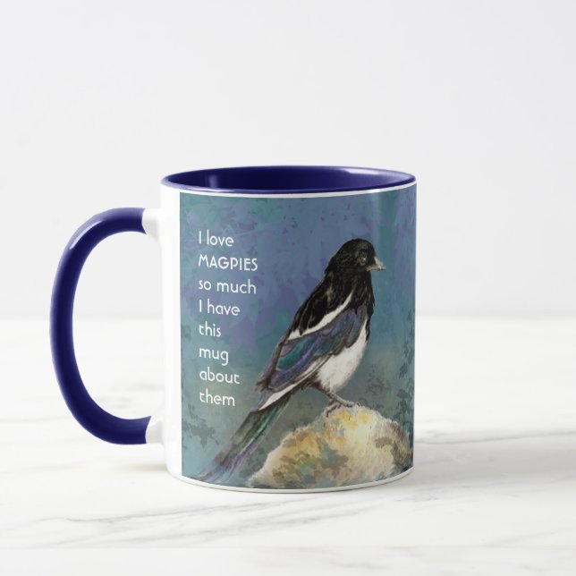 Liebe MAGPIES so viel Spaß Zitat Tasse (Links)