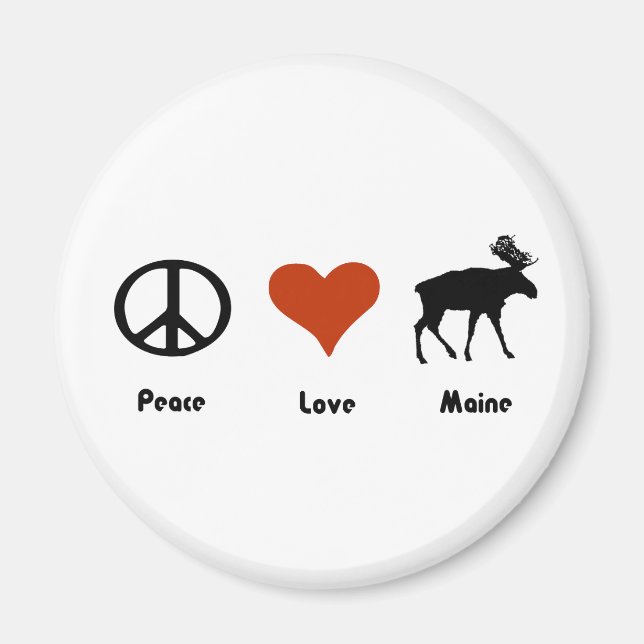 Liebe Maine Magnet (Vorne)