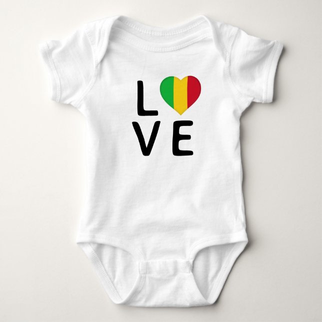 Liebe - Mali-Flagge Baby Strampler (Vorderseite)