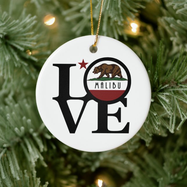 LIEBE Malibu Kalifornien Keramik Ornament (Baum)