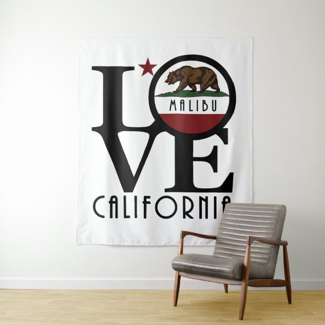 LIEBE Malibu Kalifornien Wandteppich (Beispiel)