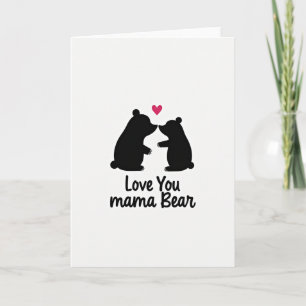 Liebe Mama Bär Kunstkarte Karte