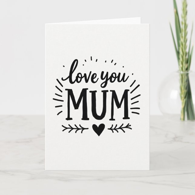 Liebe Mama Best Ever Karte (Vorderseite)