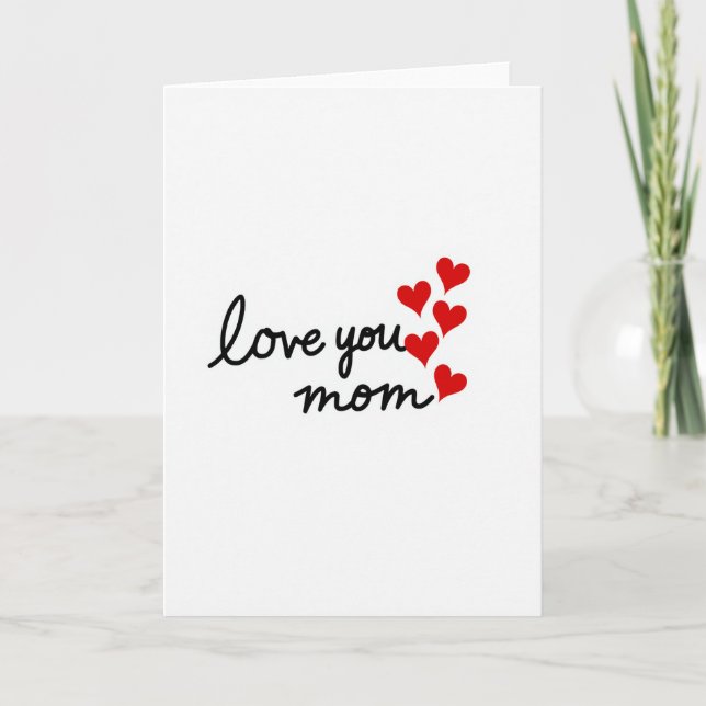 Liebe Mama Bestes Skript Karte (Vorderseite)