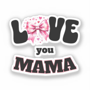 Liebe Mama Coquette-Zierkissen Aufkleber