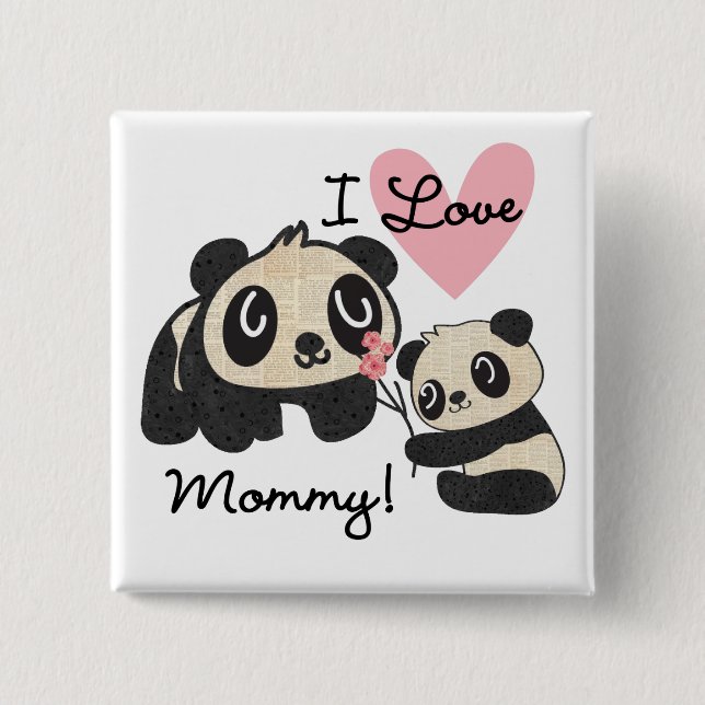 Liebe-Mama der Panda-I Button (Vorderseite)