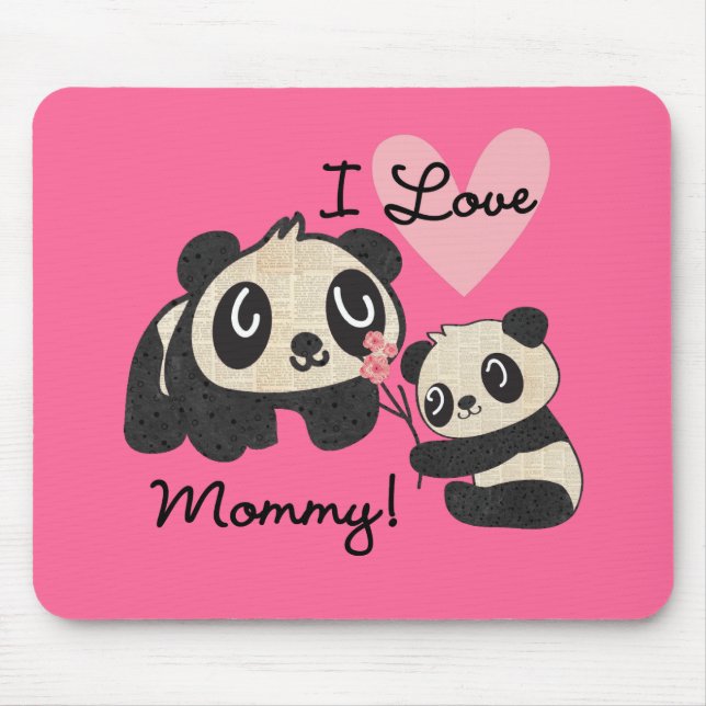 Liebe-Mama der Panda-I Mousepad (Vorne)