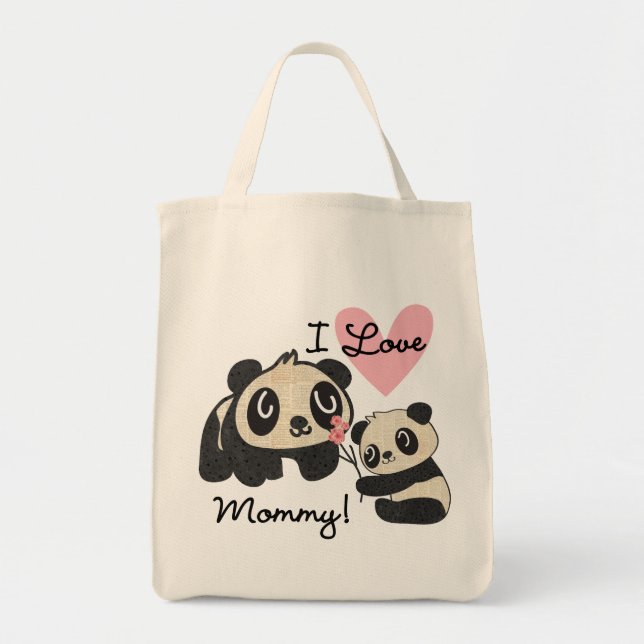 Liebe-Mama der Panda-I Tragetasche (Vorne)