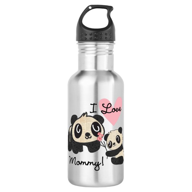 Liebe-Mama der Panda-I Trinkflasche (Vorderseite)