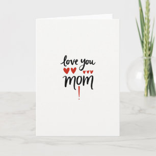 Liebe Mama Einfache Kunstkarte Karte
