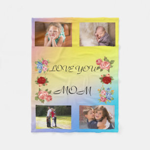 Liebe Mama Floral Park Avenue Foto-Layout Fleecedecke