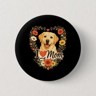 Liebe Mama für Golden Retriever Mütter Eine Puppy Button