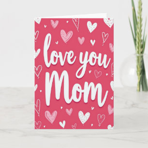 Liebe Mama Grafik Kunstkarte Karte