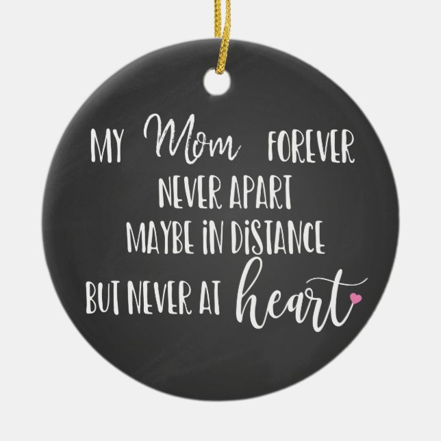 Liebe Mama hat nie ein Ferngeschenk abgelegt Keramik Ornament (Vorne)