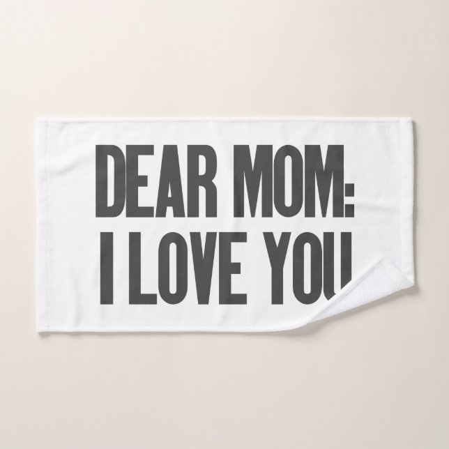 Liebe Mama I Liebe Sie Badhandtuch Set (Handtuch)