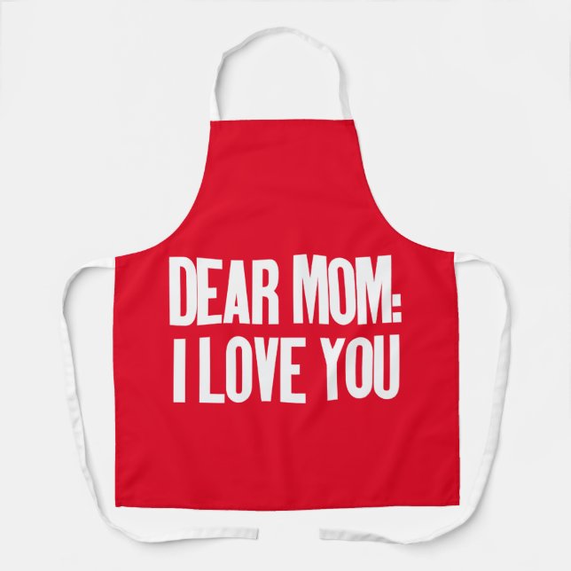 Liebe Mama I Liebe Sie Schürze (Vorderseite)