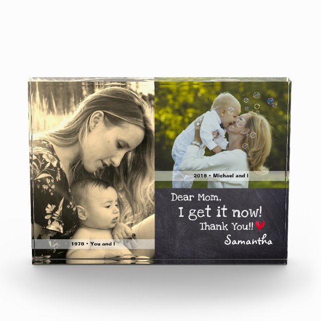 "Liebe Mama, ich verstehe es jetzt, danke" - Perso Fotoblock (Vorderseite)