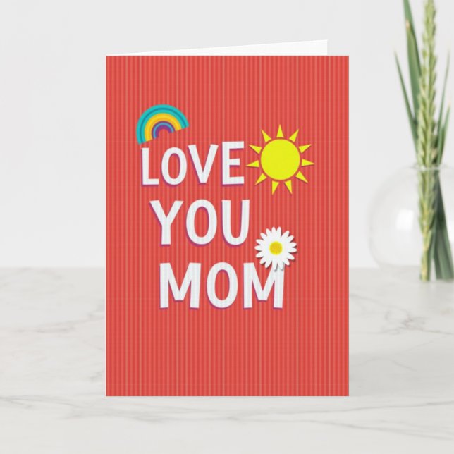 Liebe Mama Illustration Karte (Vorderseite)
