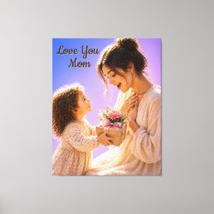 Liebe Mama Leinwand Wand Kunst Geschenk Dekor